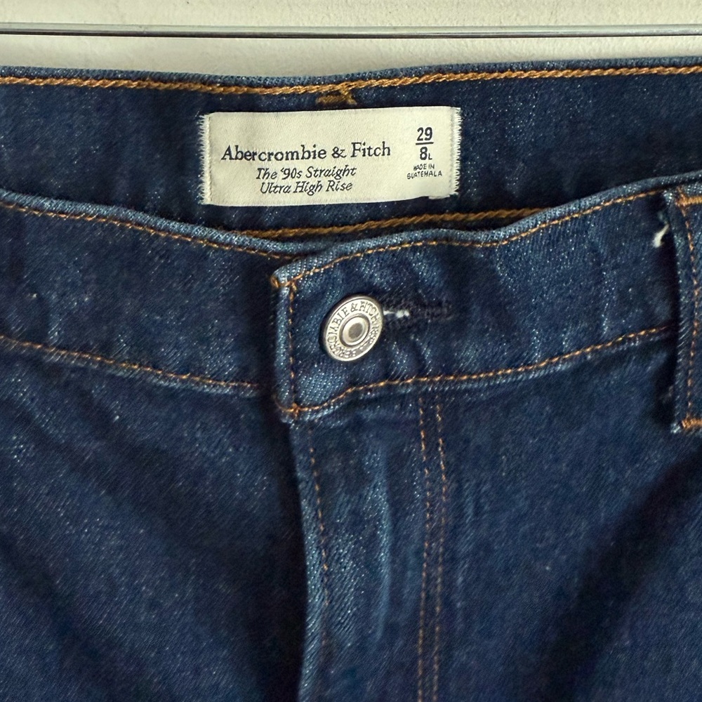Abercrombie & Fitch Dark Blue Straight Leg Jeans - Picture 4 of 8